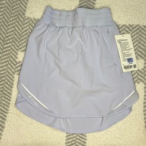 Lululemon Hotty Hot HR skirt long size 0 NWT baby blue